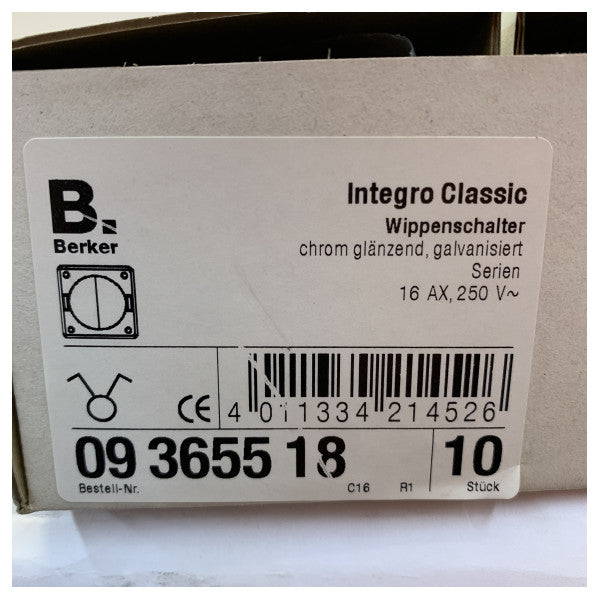 Berker Integro Classic Serisi Anahtar - Parlak Krom - Yat Donanımı - 9365518 