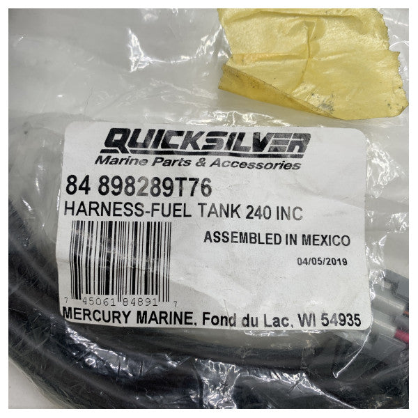 Mercury SmartCraft fuel tank harness cable kit - 898289T76