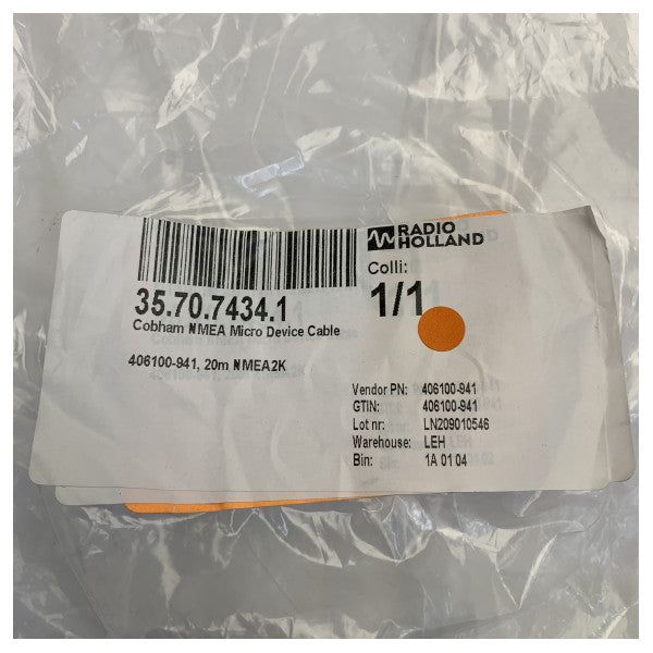 Cobham NMEA 2000 Micro kabel za uređaj 20 m - 406100-941 NMEA2K brodska elektronika 