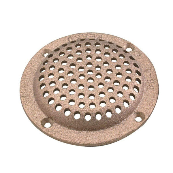 Perko 5 inch round bronze strainer - 0086DP5PLB