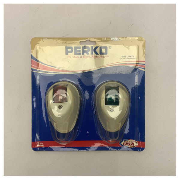 Perko port og styrbord side navigasjon lys kit hvit - 0254w00dp1