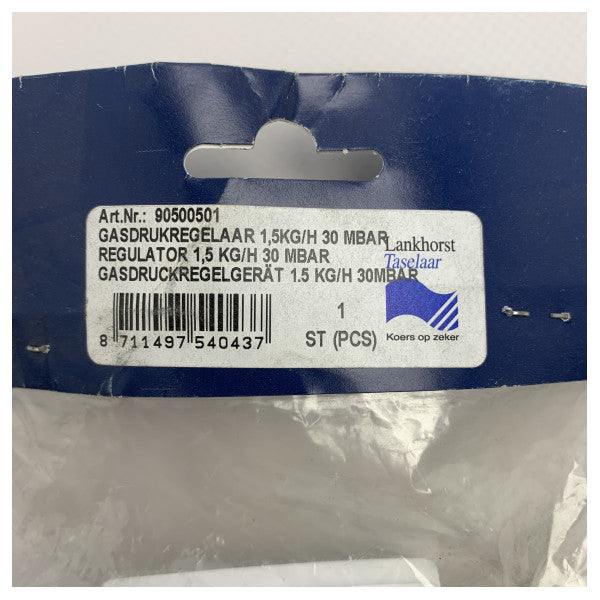 Ρυθμιστής πίεσης αερίου Talamex 1,5 KG/H | 30 mbar -90500501