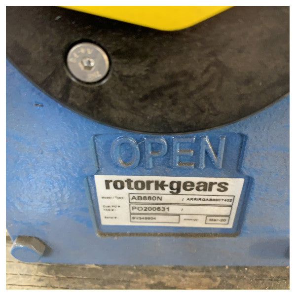 Válvula de mariposa con orejetas Rotork-Gears DN400 PN6 RINA blanca - herrajes para yates 