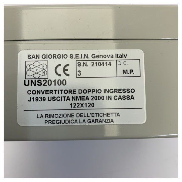 San Giorgio Double Engine Data Converter J1939 til NMEA 2000 - UNS20100 