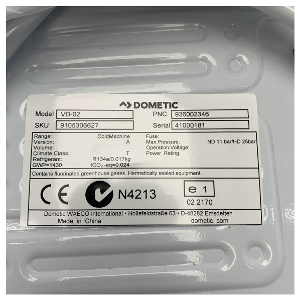 Dometic Cold Machine VD02 Serie 50 Placa de enfriamiento - 9105306627