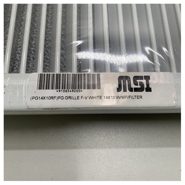 MSI PG 14 x 10 RF air vent white with filter - 9108549200