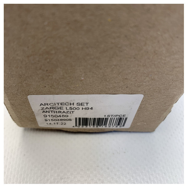 Hettich Architect Marine Connection Set - Durable Antracite Metal & Plastic Coupling for Weather-Resistant Installations