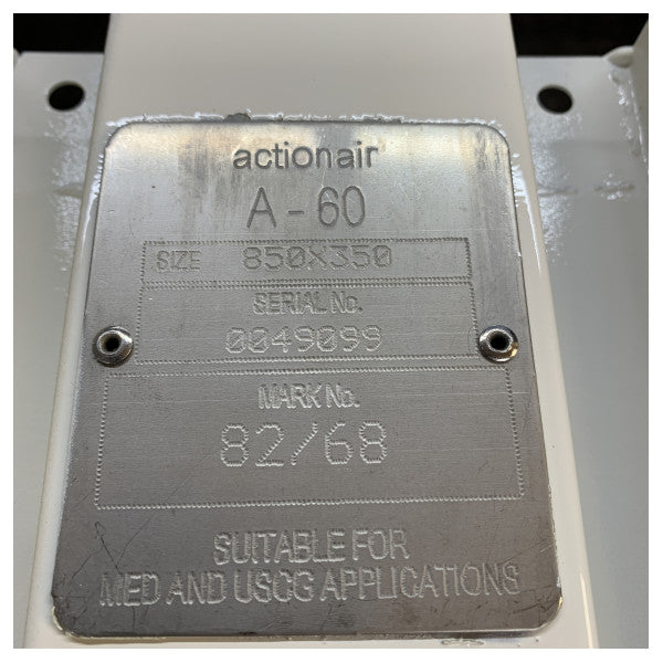 ActionAir A60 FireValve Marine Ventilation Shutter 850 x 350 x 150mm 