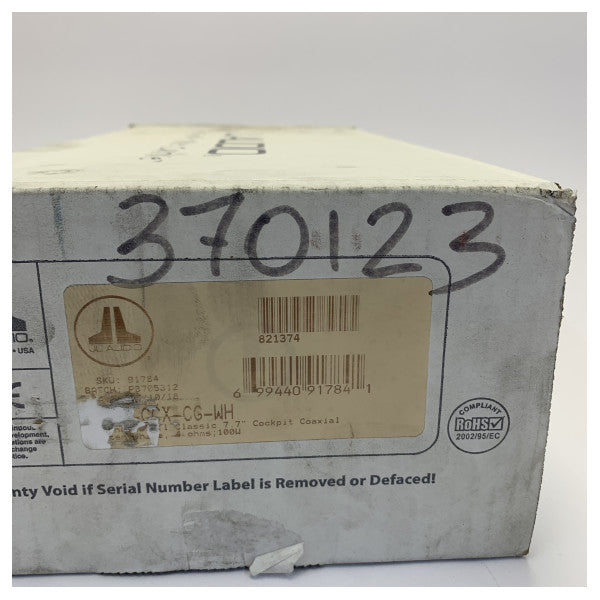 Conjunto de Alto-falantes Marinhos JL Audio M770-CCX-CG-WH - Coaxial de 7.7 polegadas - Branco 