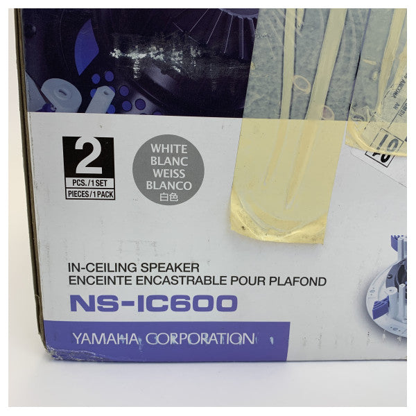 Kit de Colunas de Áudio Marinho Yamaha NS-IC600 Branco Embutido - 6.5 Polegadas - 110W 