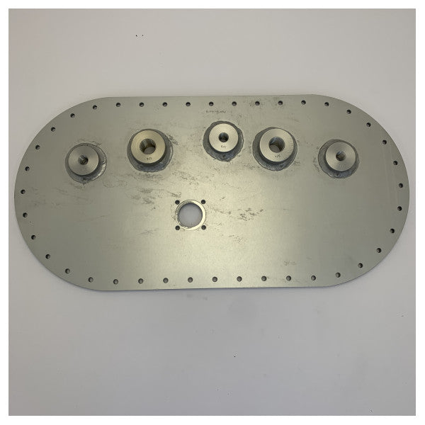 Pershing 76 Fuel Tank Cap Access Plate with Gasket Stainless Steel  - 54168