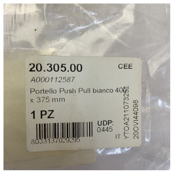 Osculati Inspection Hatch Push and Pull 400x375mm White - 20.305.00