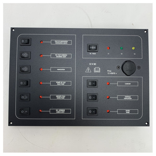 Amiot 9-function 12V electric switch panel | schakelpaneel - 93219