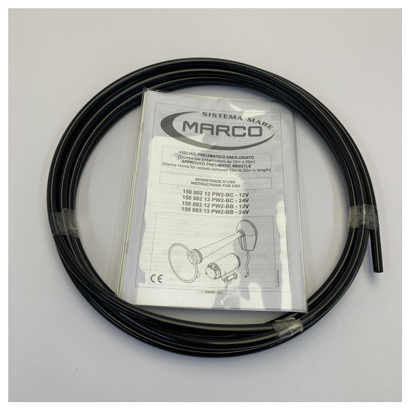 Marco PW2-BC Marine Air Buzina 24V Cromado 200 mm com Compresor 