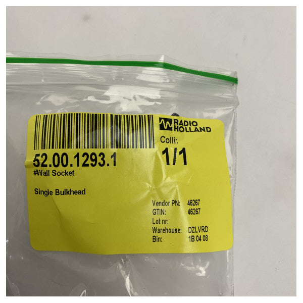 Tomada de parede estanque Single Bulkhead Socket LK3011K 125V 15A 