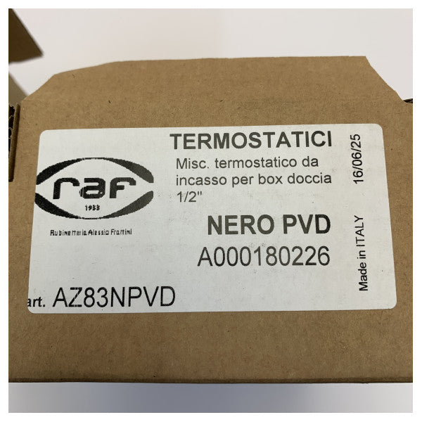 RAF Unterputz-Thermostatmischbatterie Matt Schwarz AZ83NPV 