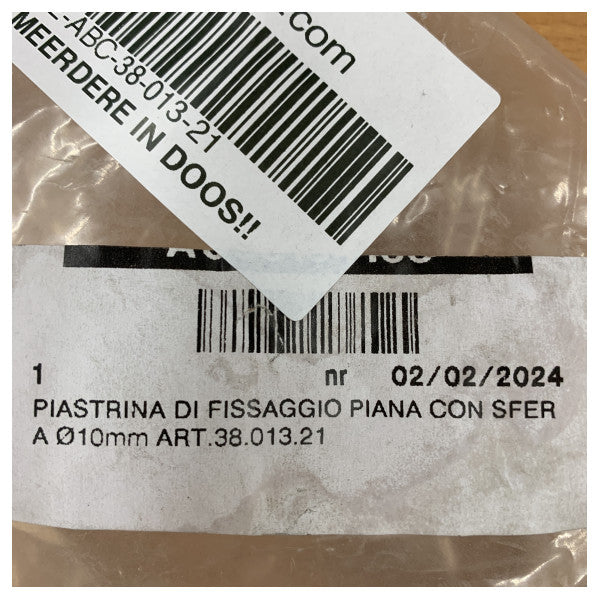 10mm Toplama Plakası - Paslanmaz Çelik - 38.013.21 