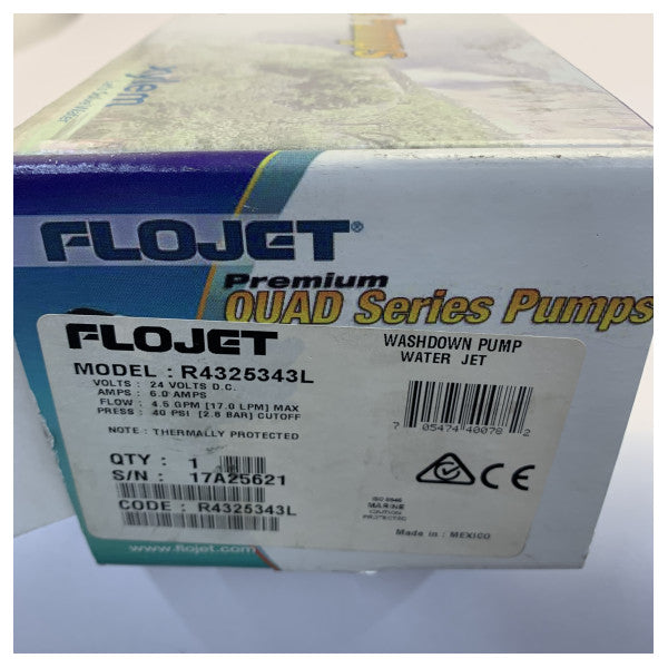 Flojet R4325343L Deckwashpump Kit 24V 17 L/min 