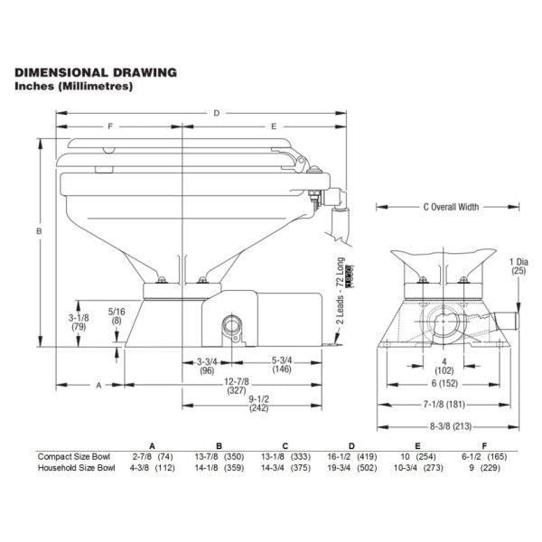 Sanitário Elétrico Jabsco Quiet Flush com Válvula Magnética 24v - 37045-1094 