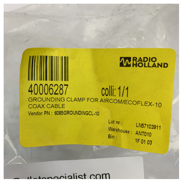 SSB GC-10 Grounding Clamp for Aircom - Ecoflex-10 Coax Cable - 60-6812