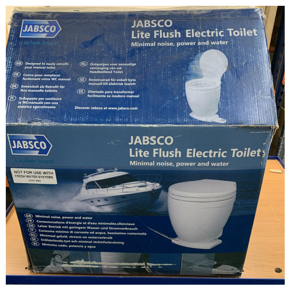 Inodoro eléctrico Jabsco Lite Flush 24V con interruptor de pie - 58500-0024 