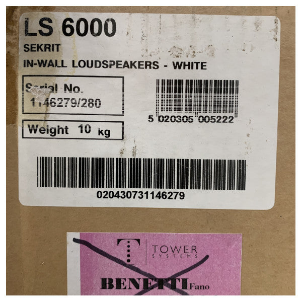 タワー・システムズ 98740 インウォール・マリン・スピーカー - 耐久性のあるホワイト ボート用高音質オーディオ