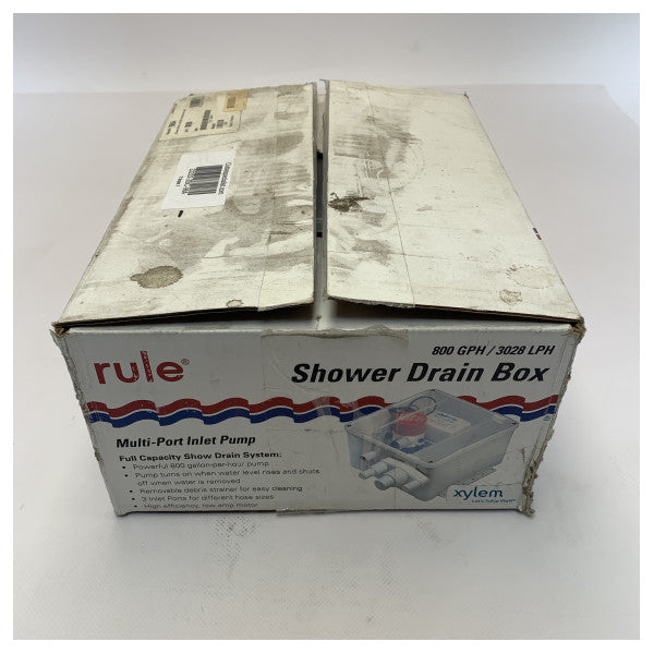 Rule 98A automatic shower drain kit 12V white