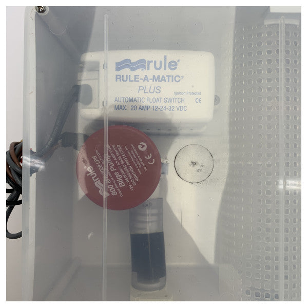 Rule 98A automatic shower drain kit 12V white