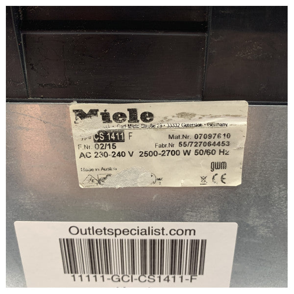 Miele CS1411-F od nehrđajućeg čelika Fryer 230V