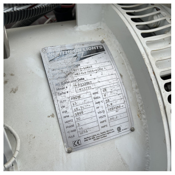 中古Northern Lights 15 kW 3フェーズ 1500 RPM Tier 3ディーゼル発電機