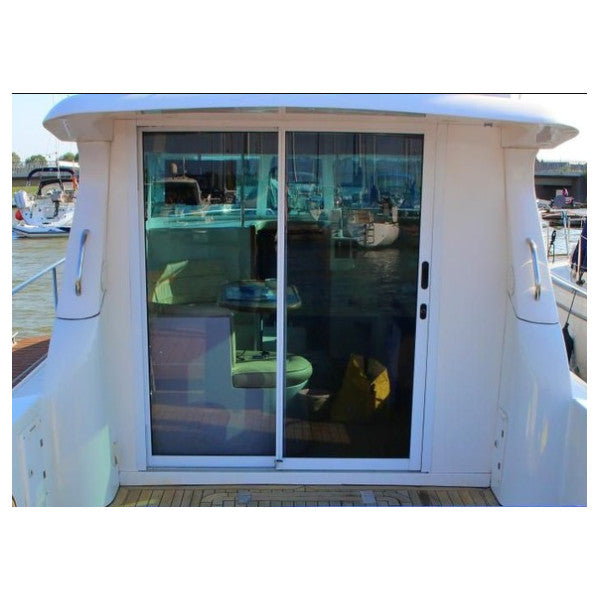 Trend Marine aluminium 2 wing patio door white finish 1850 x 1900 mm