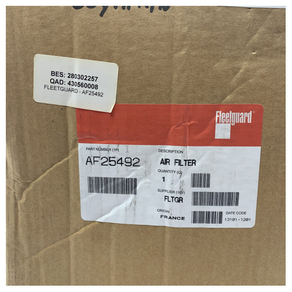 Filtro aria motore Fleetguard AF25492