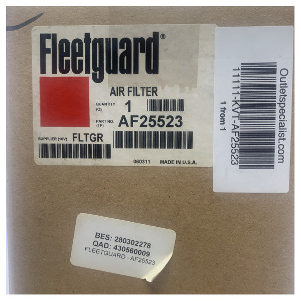 FleetGuard AF25523 engine air filter insert element