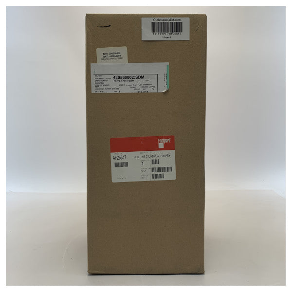 Fleetguard AF25547 motor hava filtresi siyah