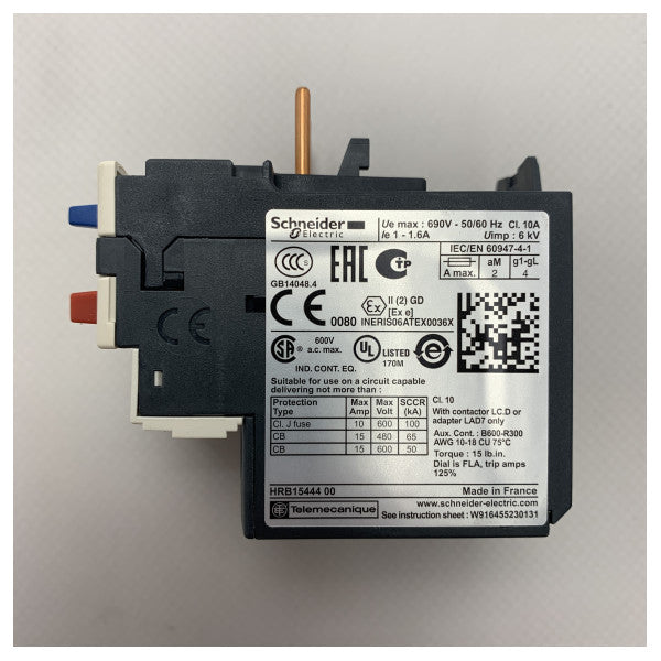 Schneider Electric LRD06 motor thermal overload relay