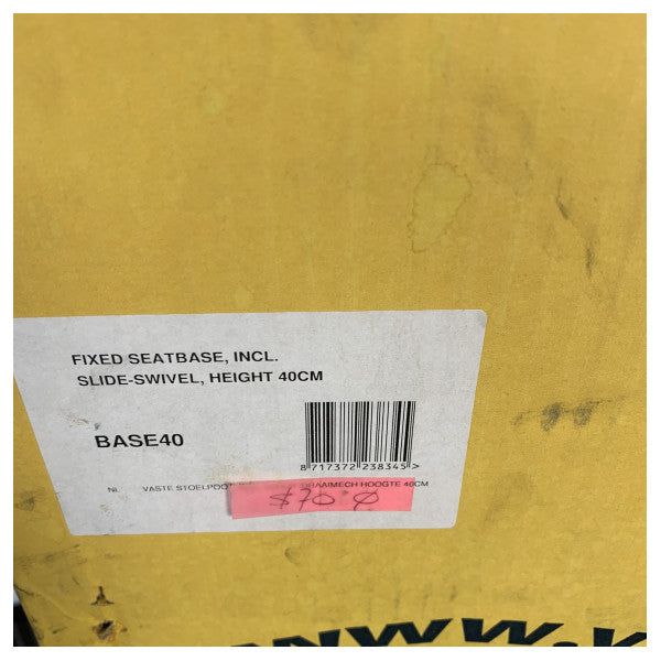 Base de assento fixa Vetus BASE40 em alumínio 40 cm