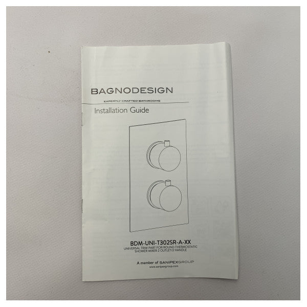 Bagnodesign Universal Trim Part for Doċċa Mixostatika Mixer-BDM-Uni-T302SR-A-CP