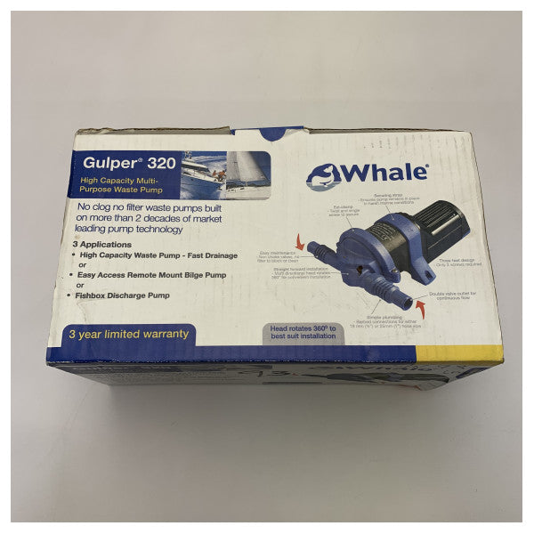 Whale BP2054 Gulper 320 24V grey water | bilgepump