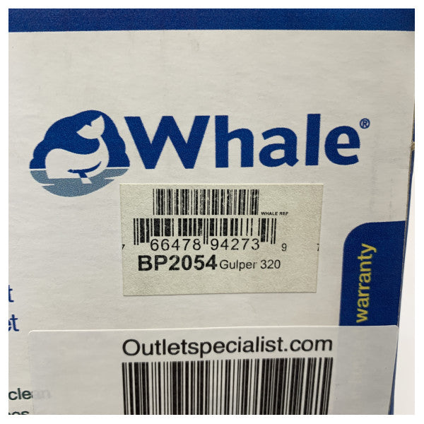 Whale BP2054 Gulper 320 24V grey water | bilgepump