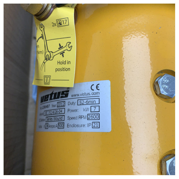 Vetus BP3018 BOW160 Motor eléctrico de hélice de 7 kW 24V