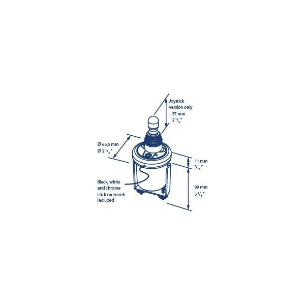 Sterowanie joystickiem Vetus BPJR dla dziobowego lub rufowego steru strumieniowego