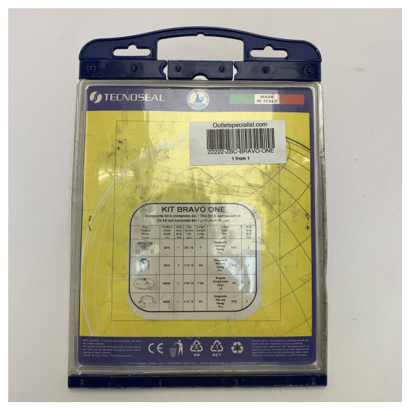 Technoseal Mercury aluminium Bravo One anode kit