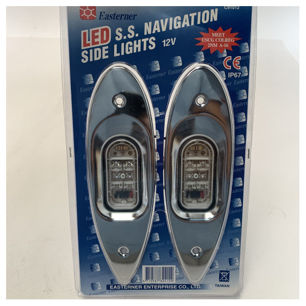 Easterner stainless steel build in port and starboard side navigation light - C91012