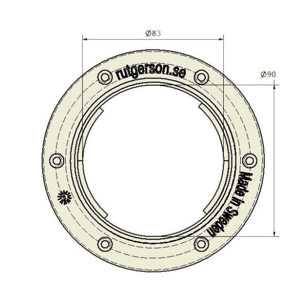 Rutgerson 93 mm dekkfyllstoff for dekktilgang - CL098acc