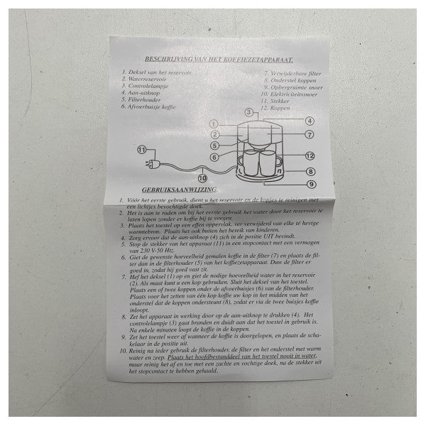 CM302 230V 450W bianco mini caffettiera elettrica