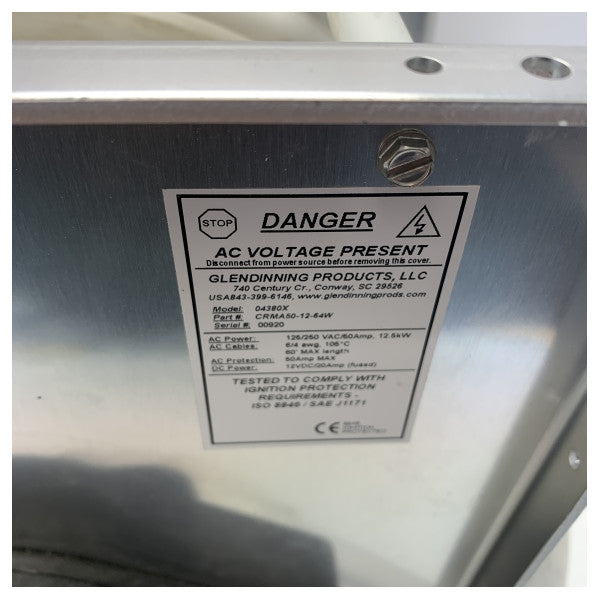 Usado Glendinning CMRA50-12-64W Cable de alimentación de la costa 12V | 50A | 230V