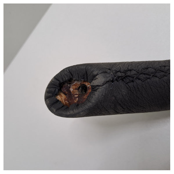 Ручка з нержавіючої сталі, обтягнута шкірою, чорна - 55405264R