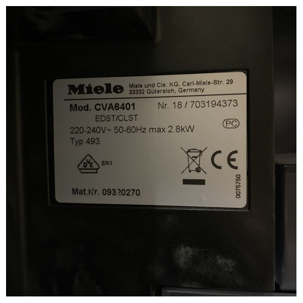 Miele CVA6401 Build en ESPRESso Cafet Machine Black