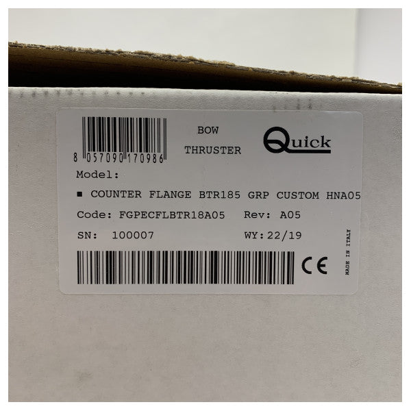 Γρήγορη φλάντζα GRP για ανασυρόμενο προωθητήρα πλώρης BTR - FGPECFLBTR18A05