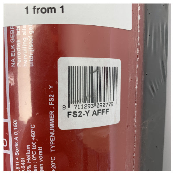 Allpa FS2-Y AFFF 2L foam AFFF water fire extinguisher